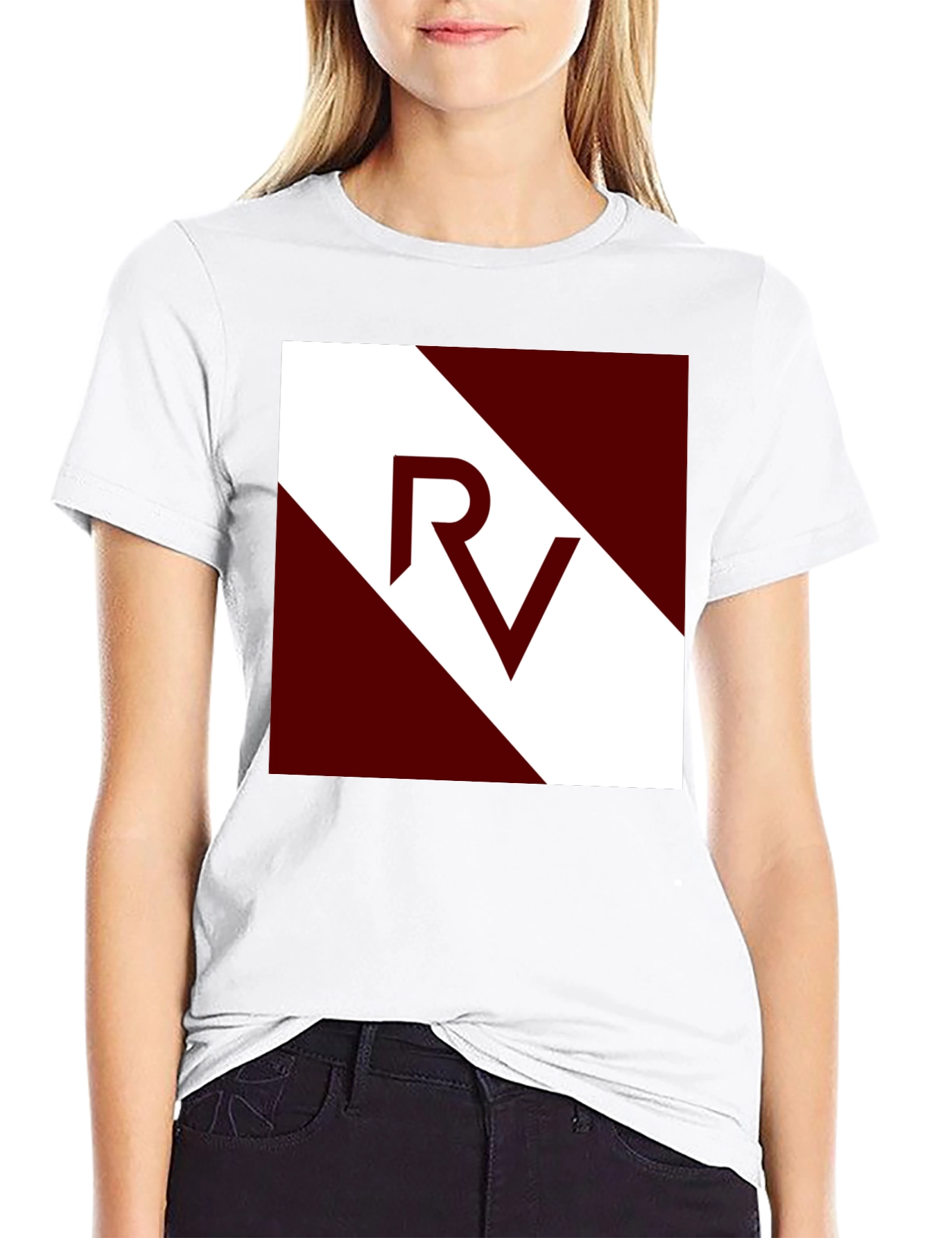 Stylish Mens Black Graphic Tee - RV Design
