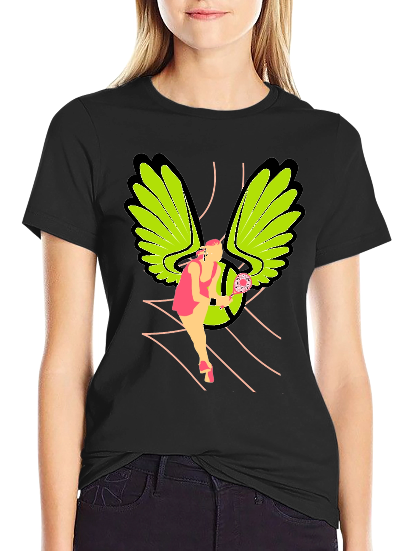 Tennis Angel Graphic T-Shirt