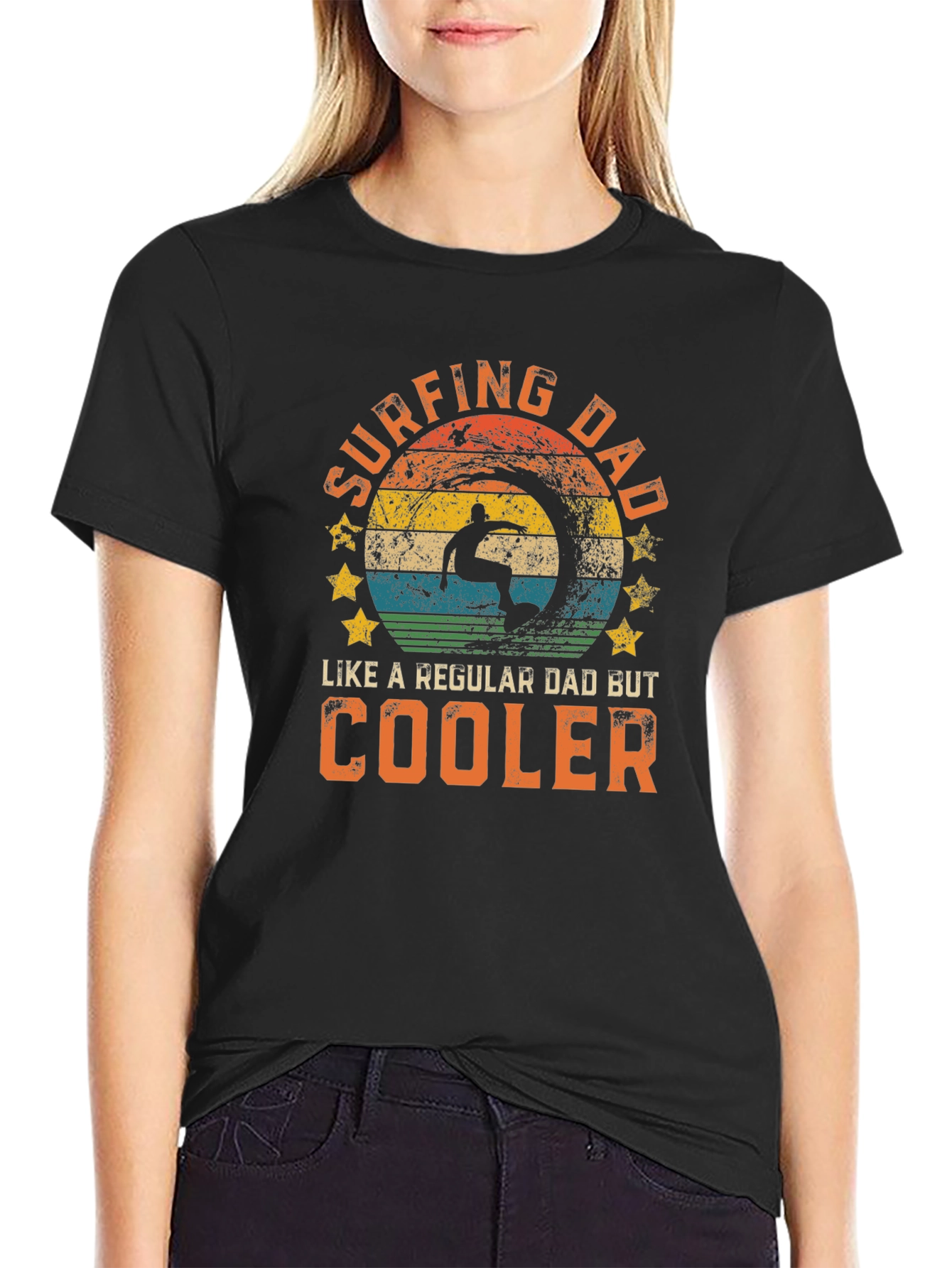 Surfing Dad T-Shirt - Cool Dad Tee