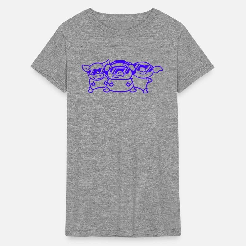 3 Little DJ Pigs Funny Cool Friends Team Crew Fun