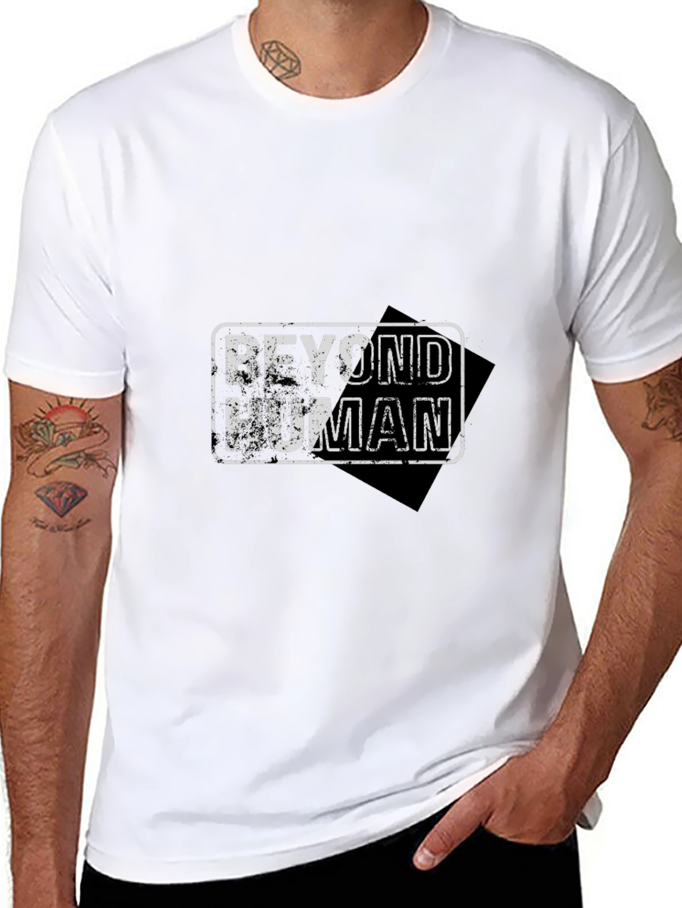 Beyond Human Graphic Print Black T-Shirt