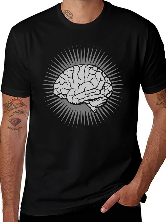 Brain Graphic T-Shirt - Black Cotton Tee