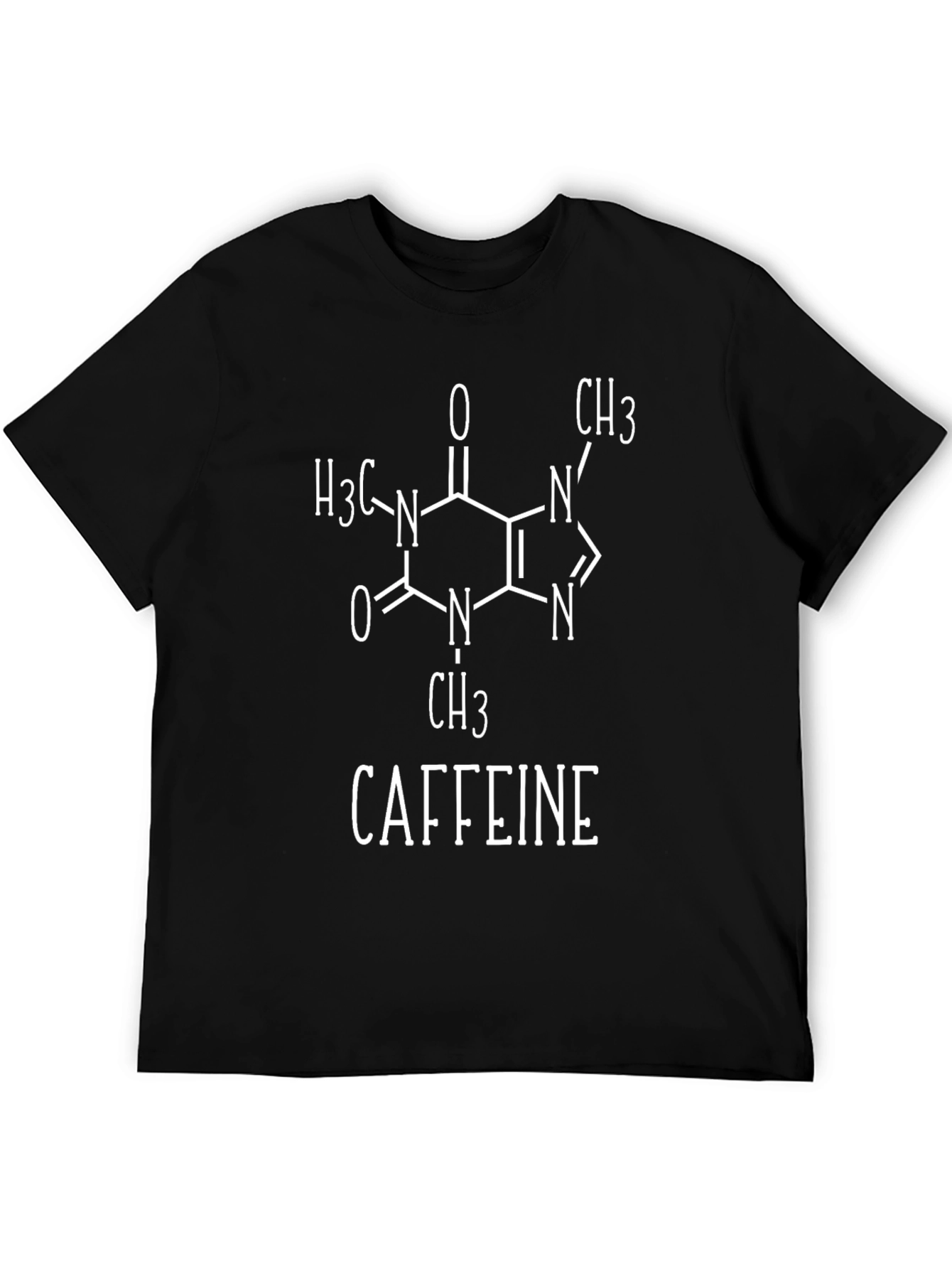 Caffeine Molecule T-Shirt - Science Geek Style