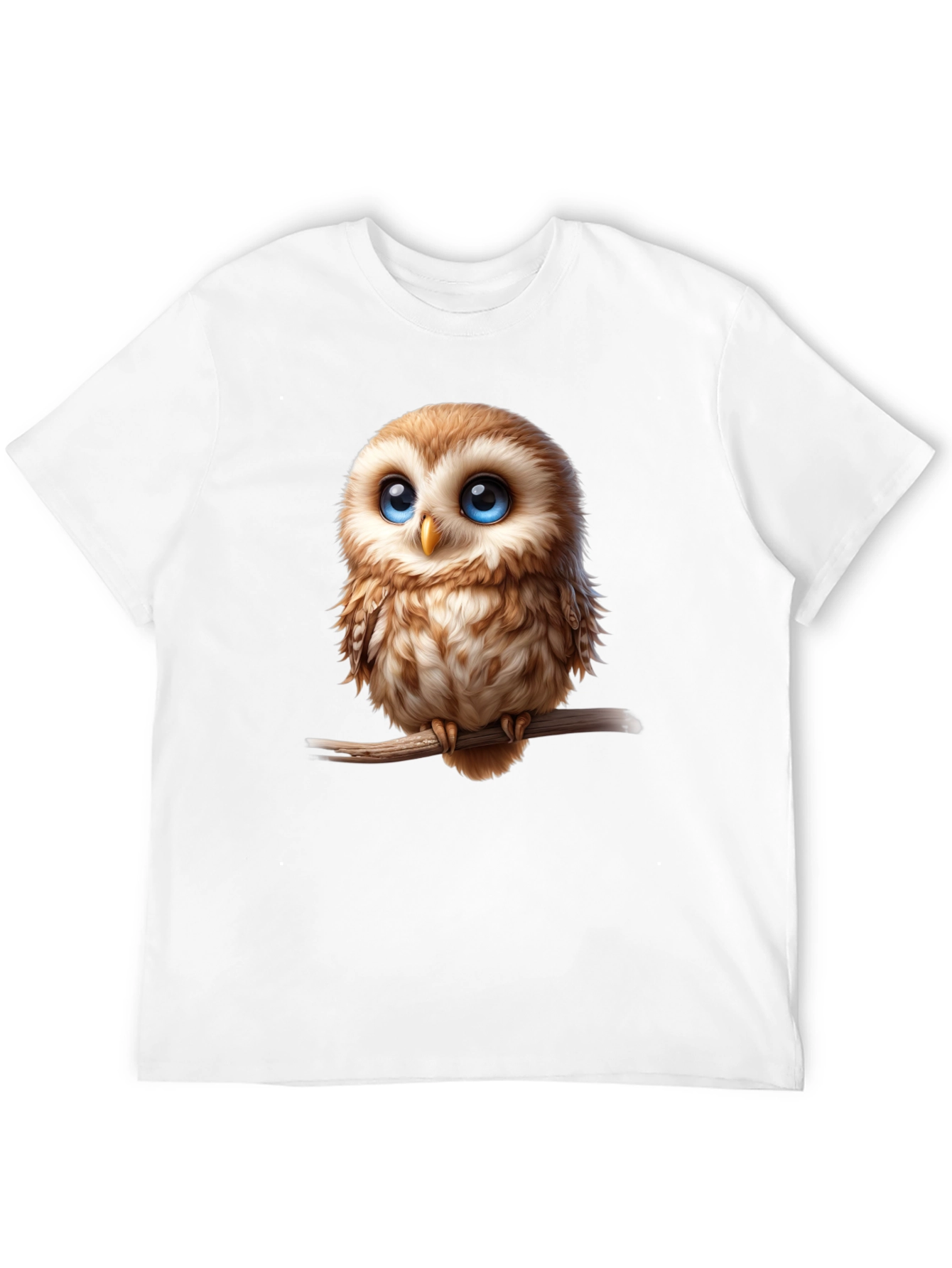 Cute Owl Graphic Tee - Mens Black T-Shirt