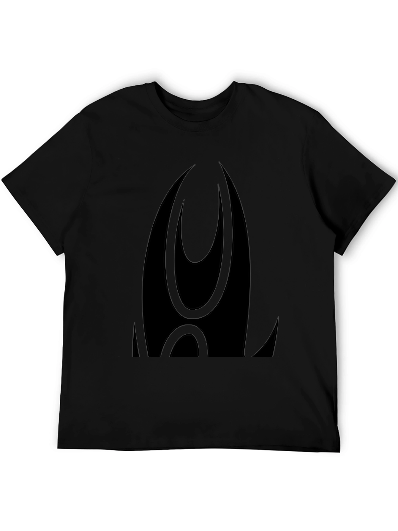 Black Graphic Tee - Modern Abstract Design