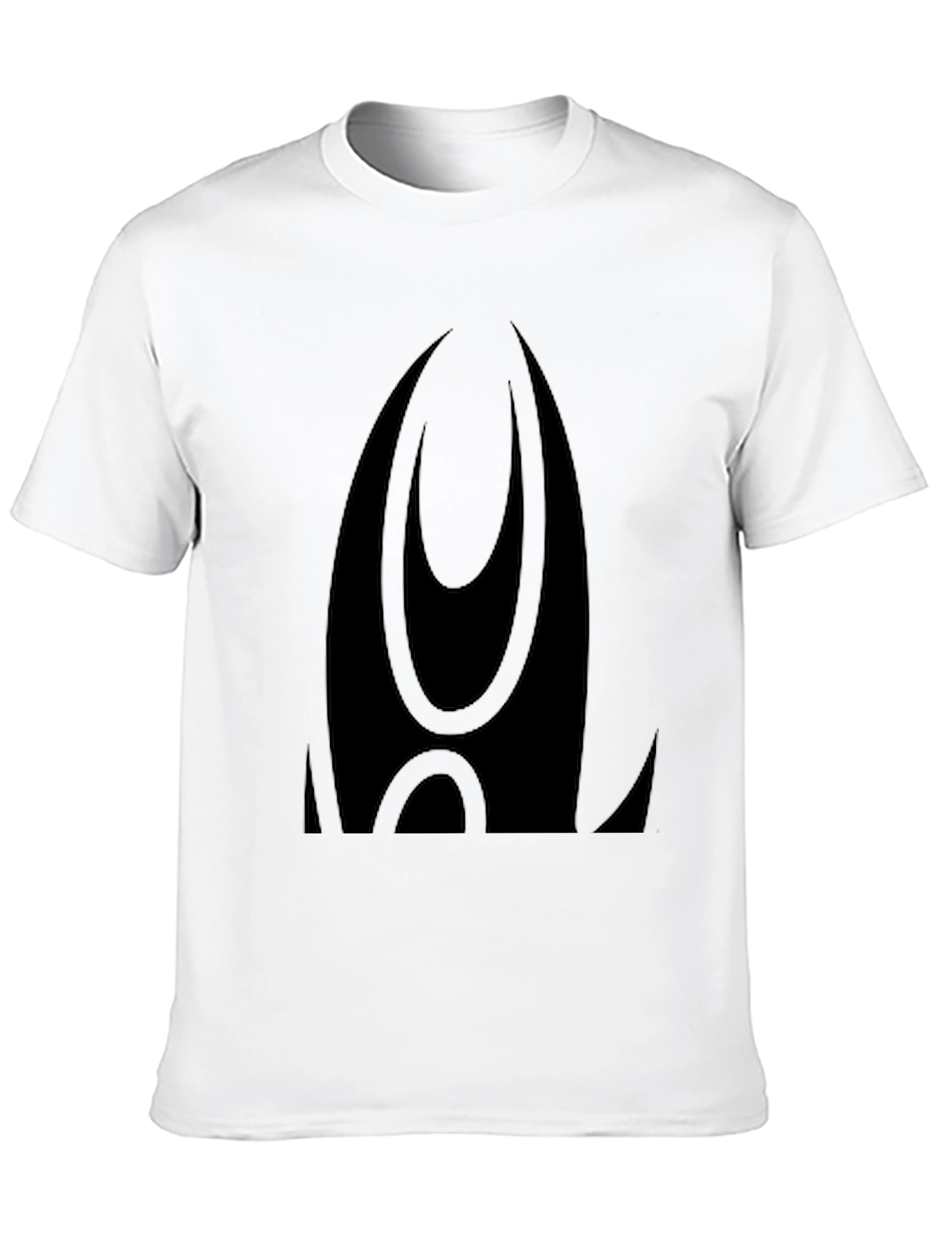 Black Graphic Tee - Modern Abstract Design