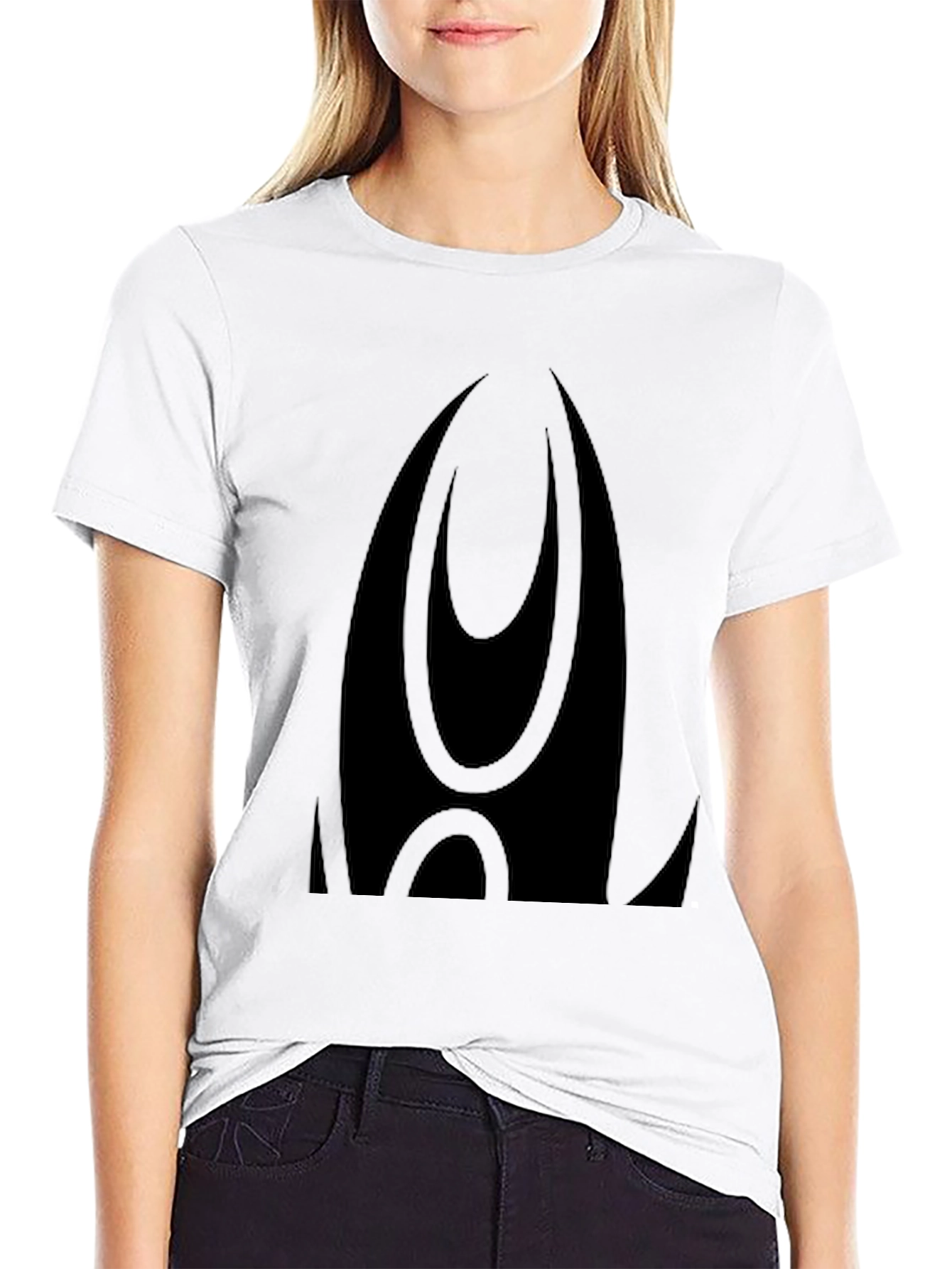 Black Graphic Tee - Modern Abstract Design