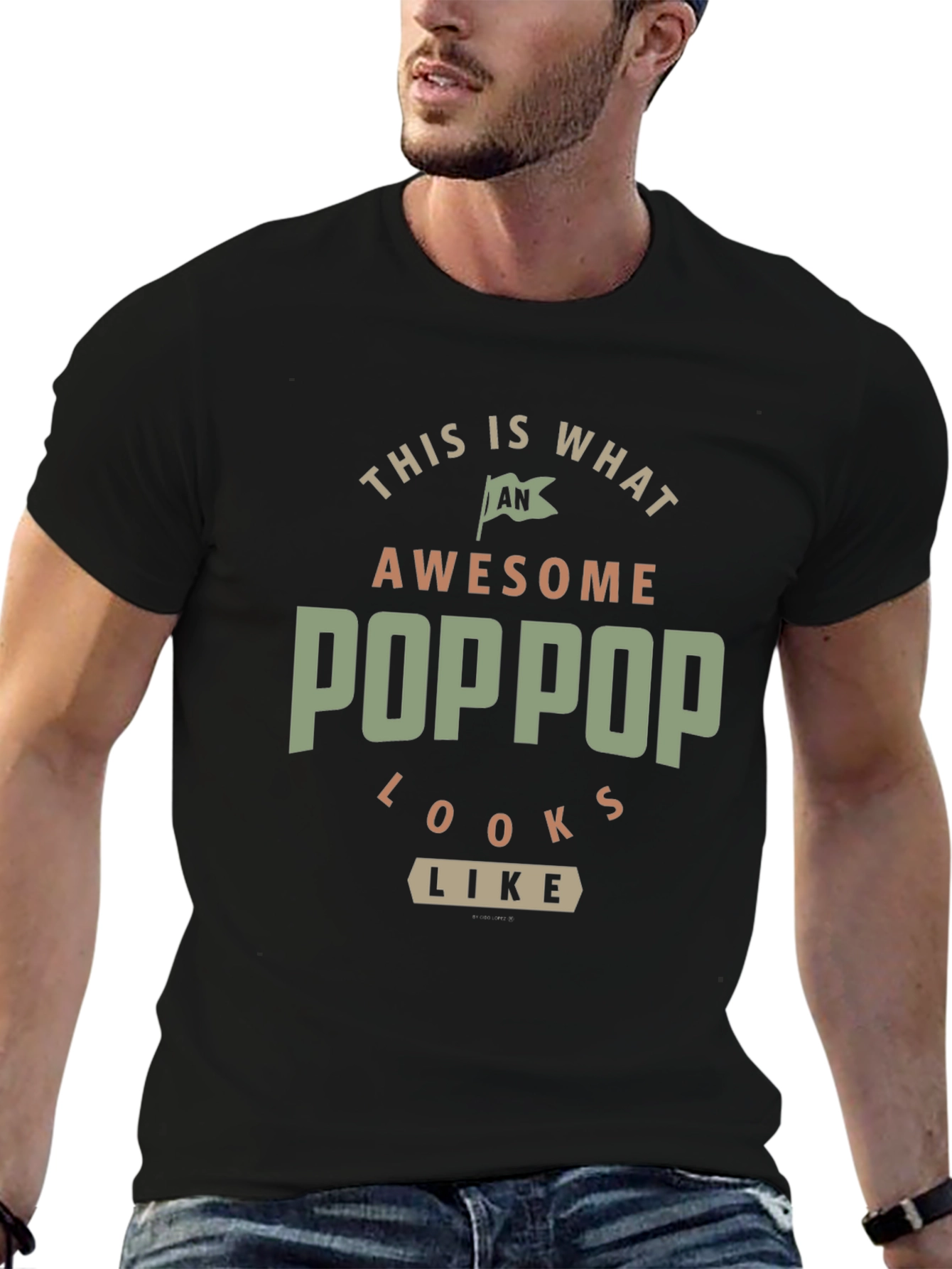 Awesome POPPOP Graphic Tee - Gift for Grandfather