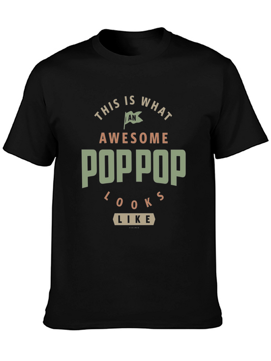 Awesome POPPOP Graphic Tee - Gift for Grandfather