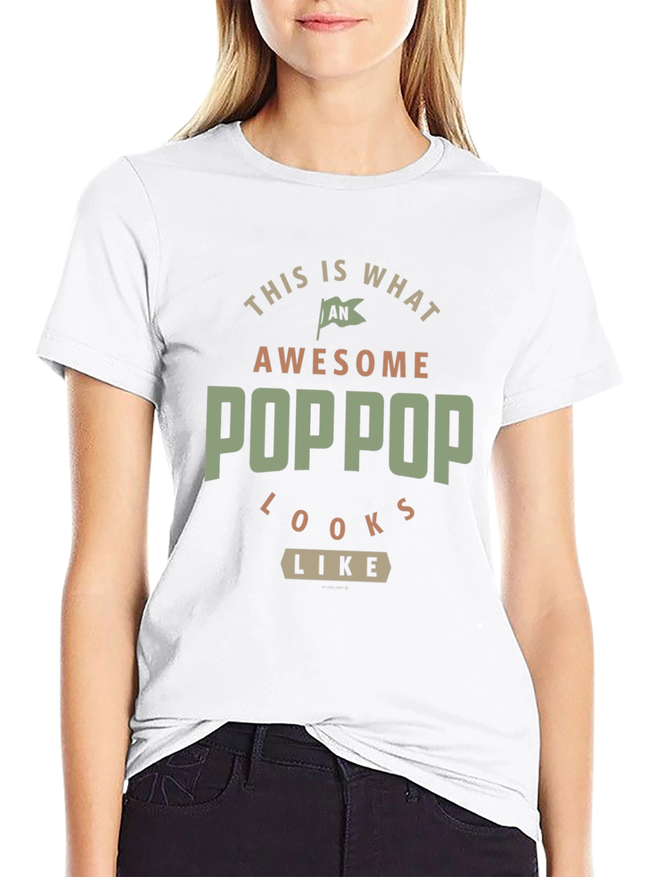 Awesome POPPOP Graphic Tee - Gift for Grandfather