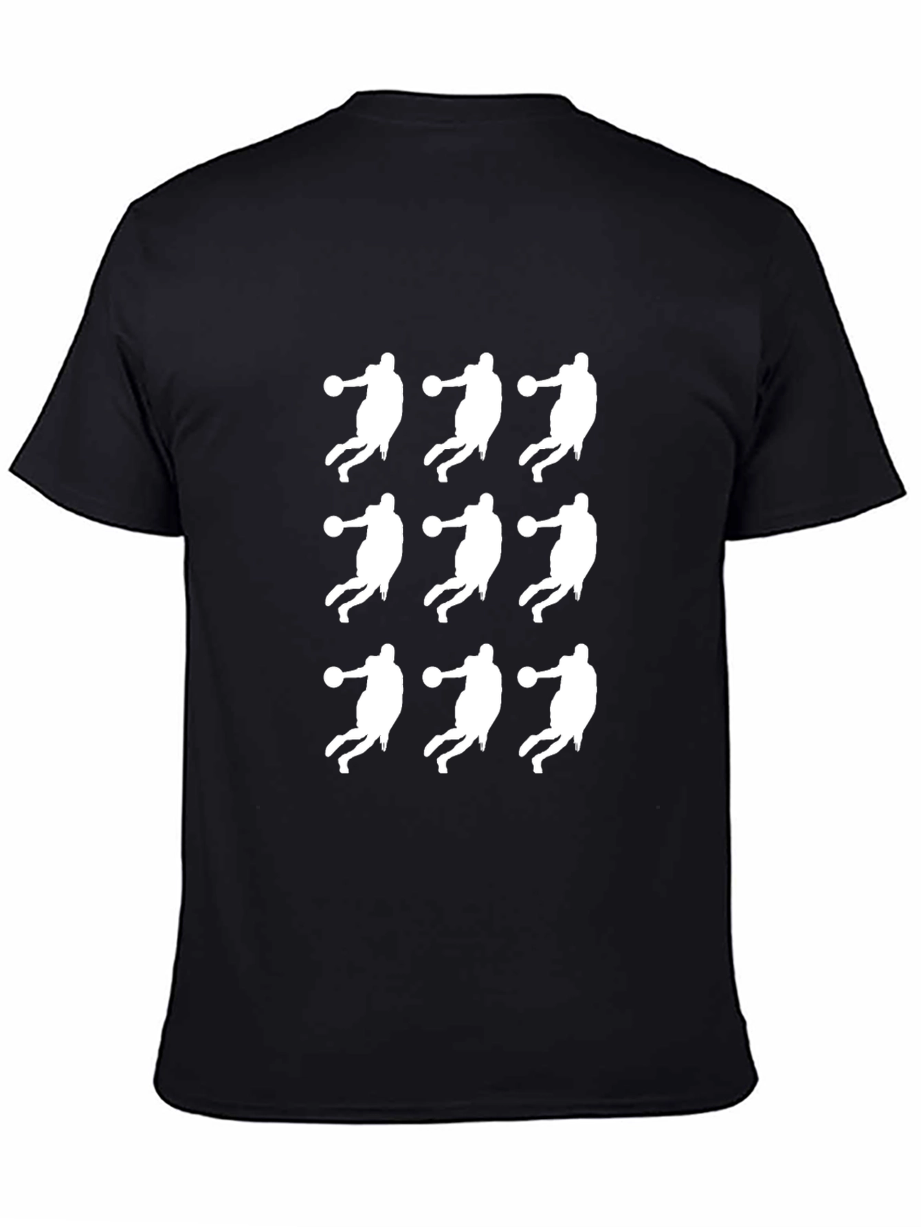 Black Basketball Silhouette Graphic Tee