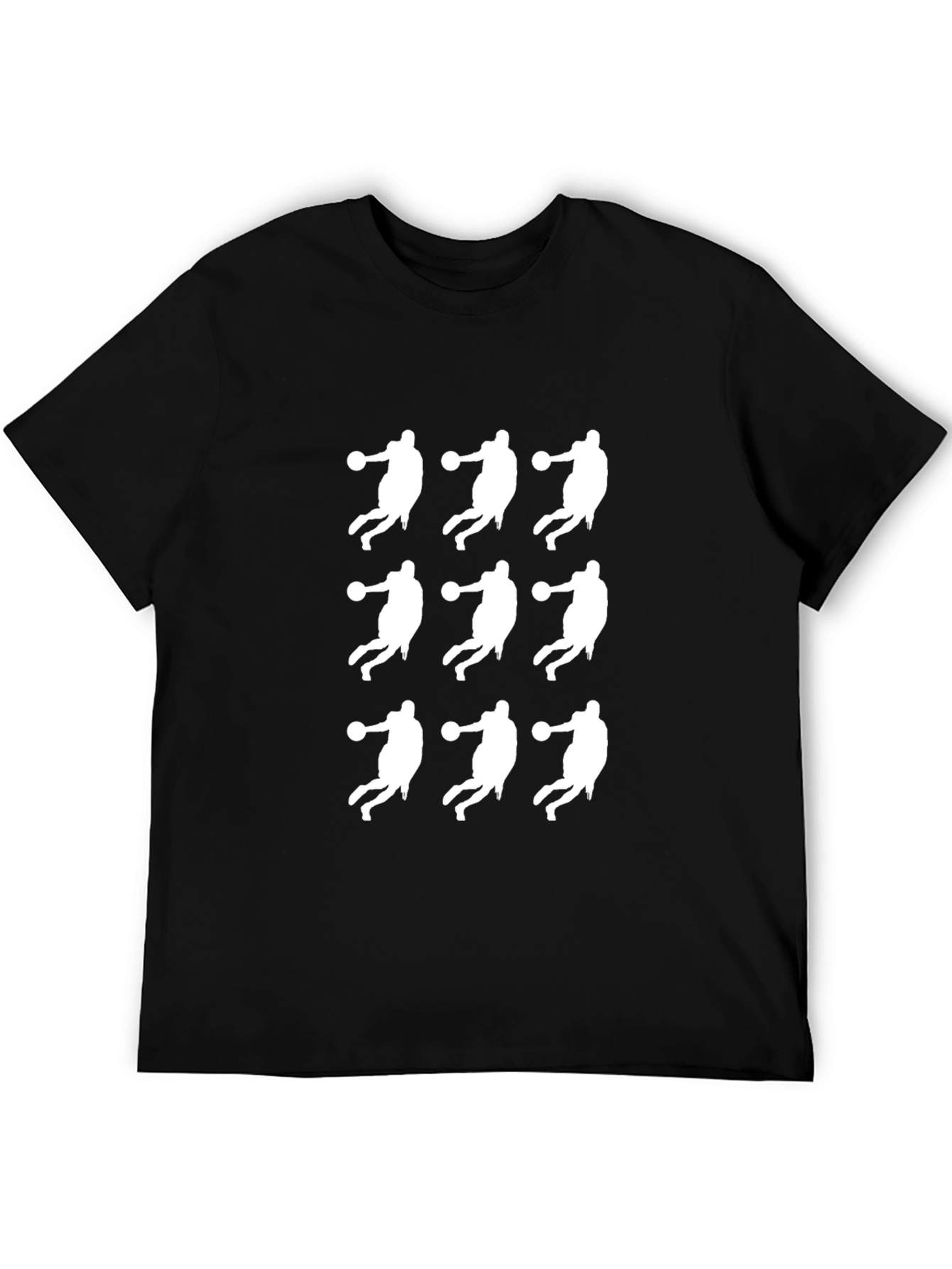 Black Basketball Silhouette Graphic Tee