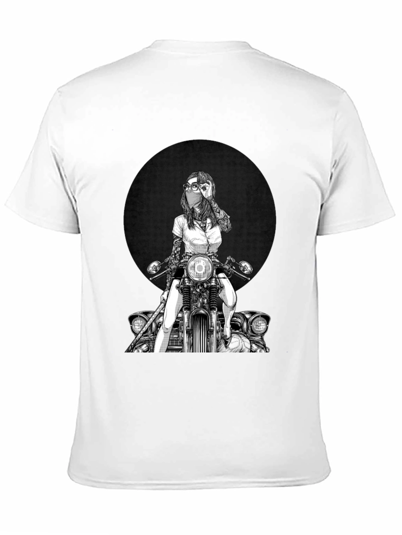 Biker Girl Graphic Tee - Cool Motorcycle T-Shirt
