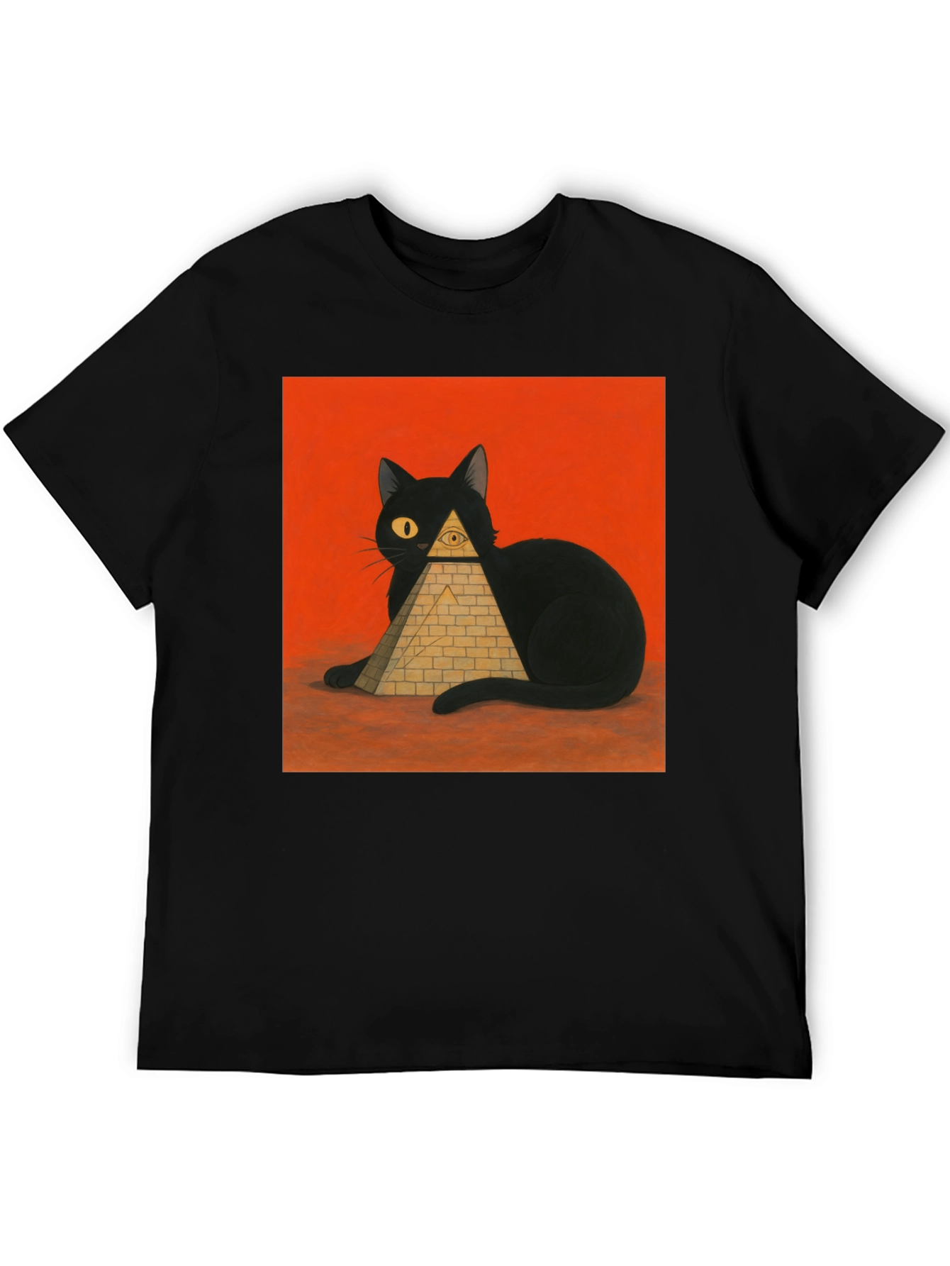 Cat Illuminati T-Shirt - Black