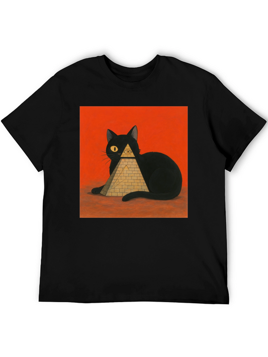 Cat Illuminati T-Shirt - Black