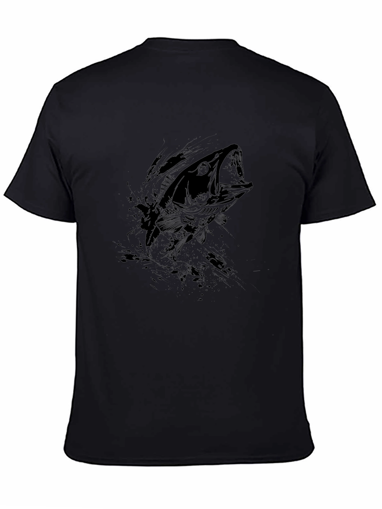 Bass Fish Graphic Tee - Black T-Shirt
