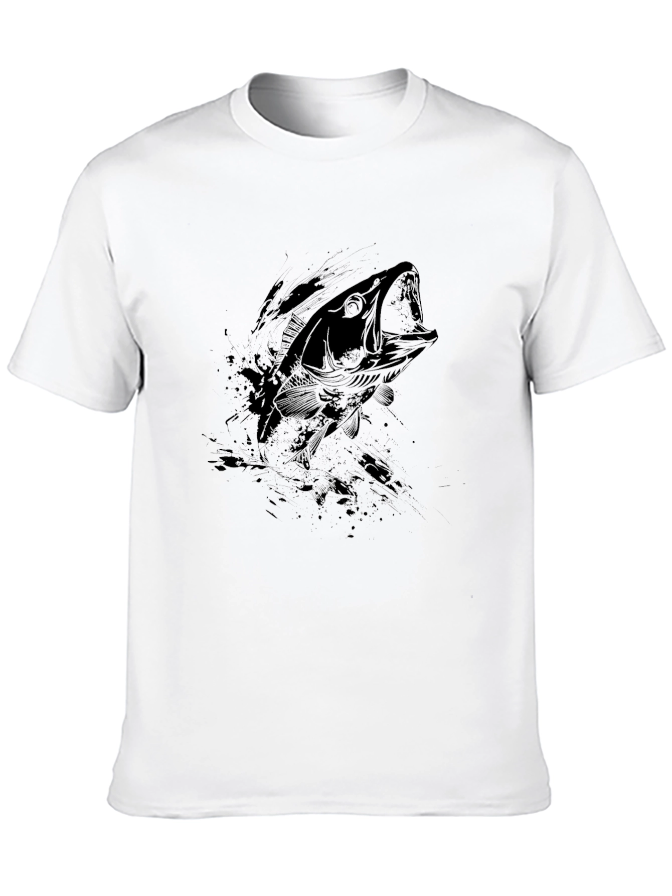 Bass Fish Graphic Tee - Black T-Shirt