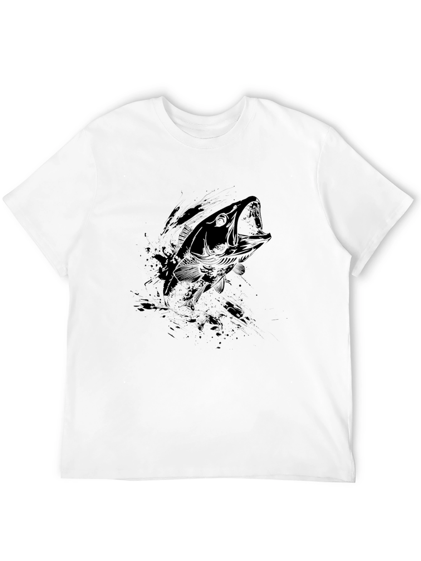 Bass Fish Graphic Tee - Black T-Shirt