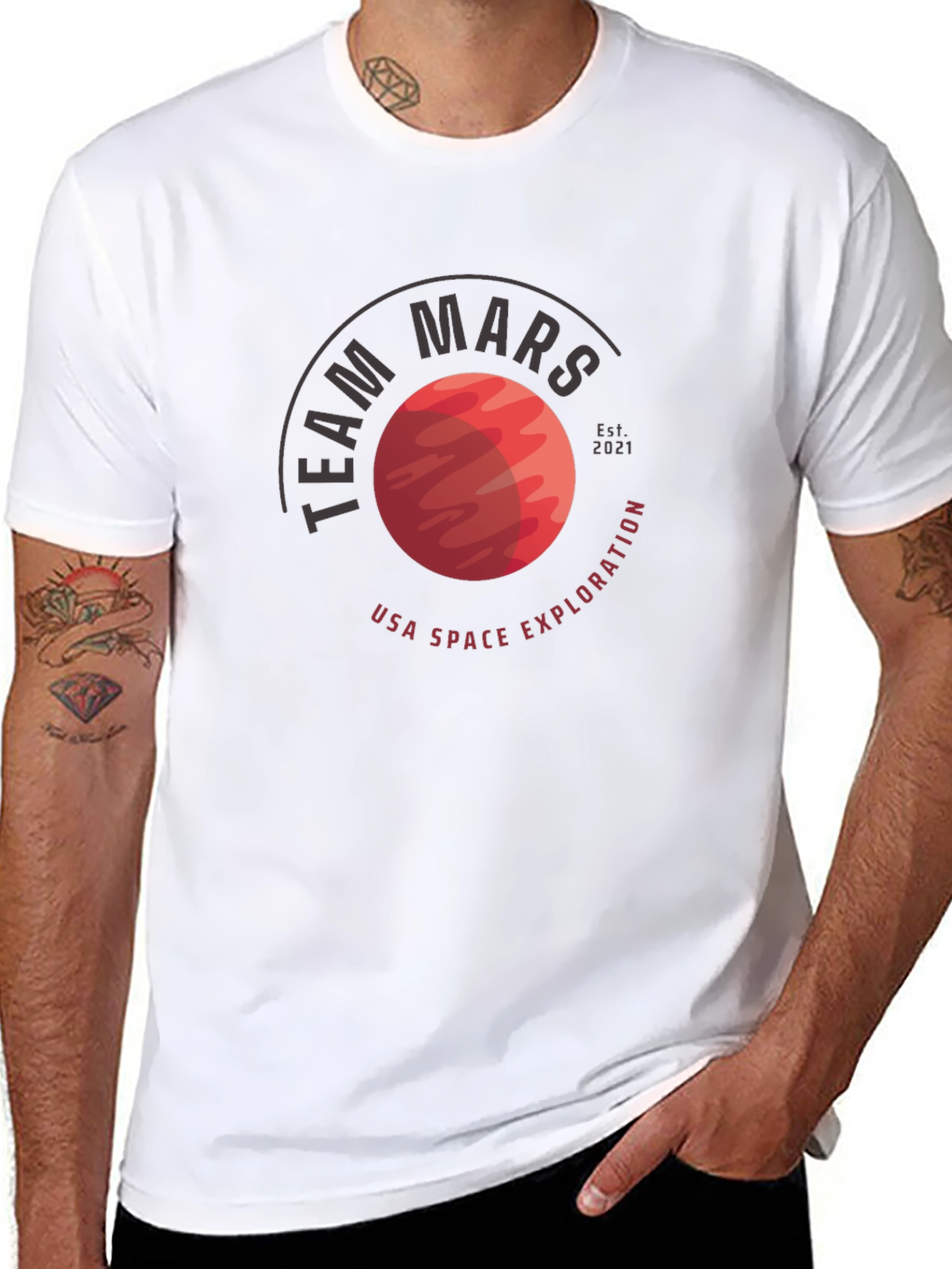 Team Mars Graphic Tee - USA Space Exploration