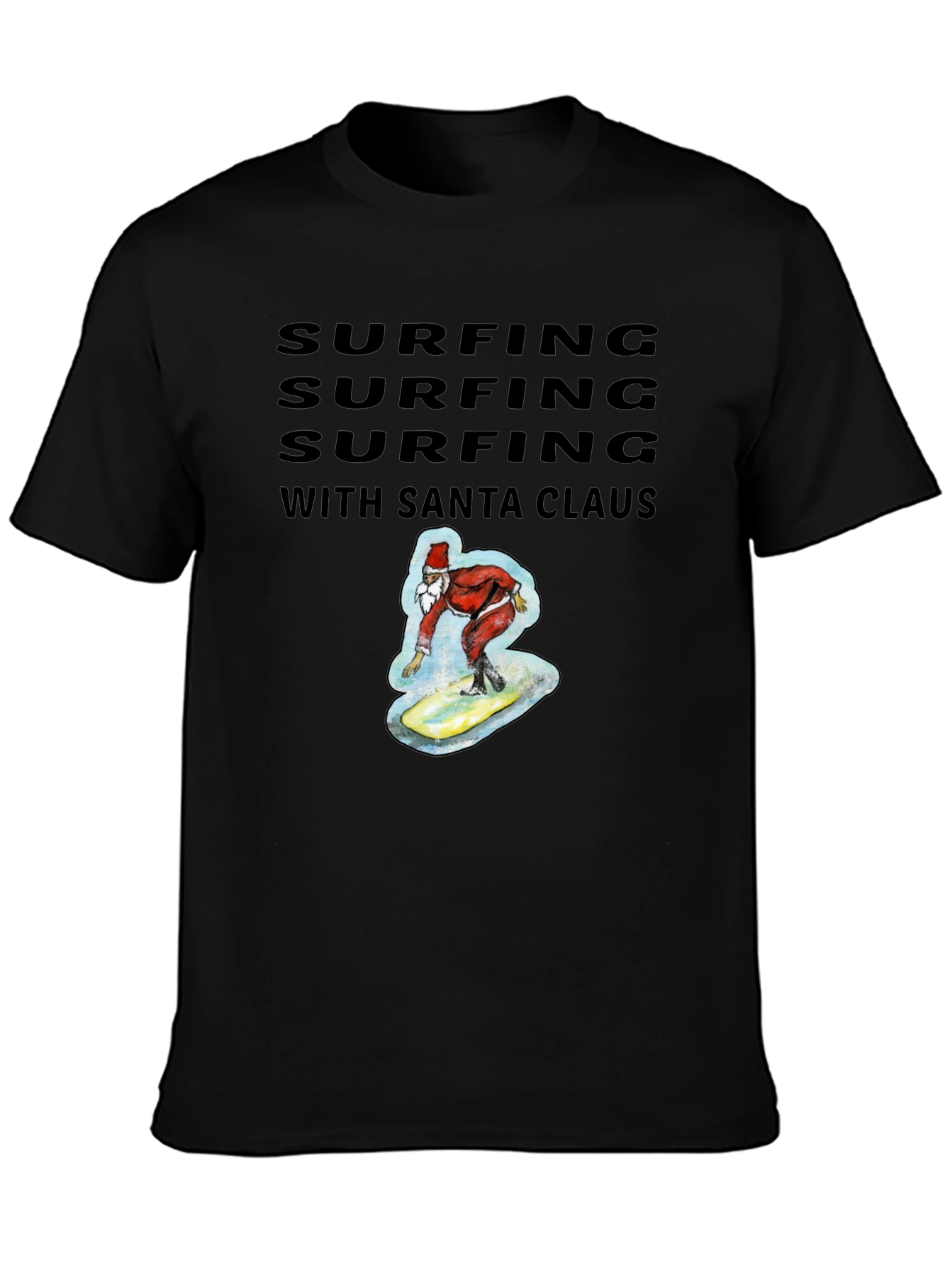 Surfing Santa Tee - Holiday Fun