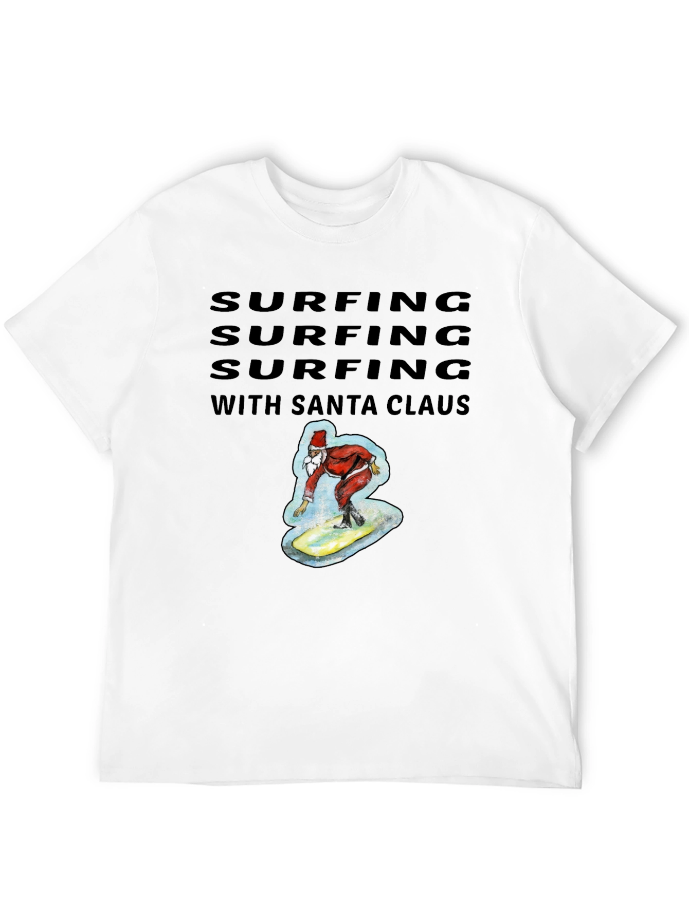 Surfing Santa Tee - Holiday Fun