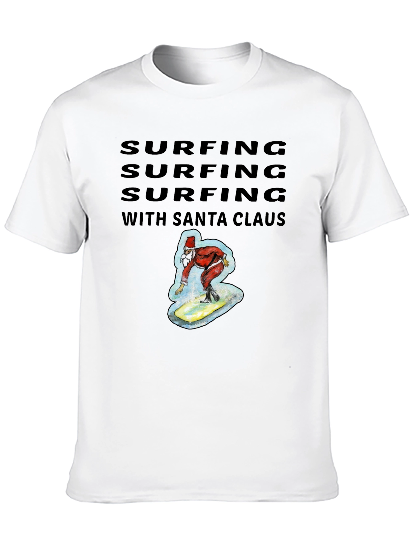 Surfing Santa Tee - Holiday Fun