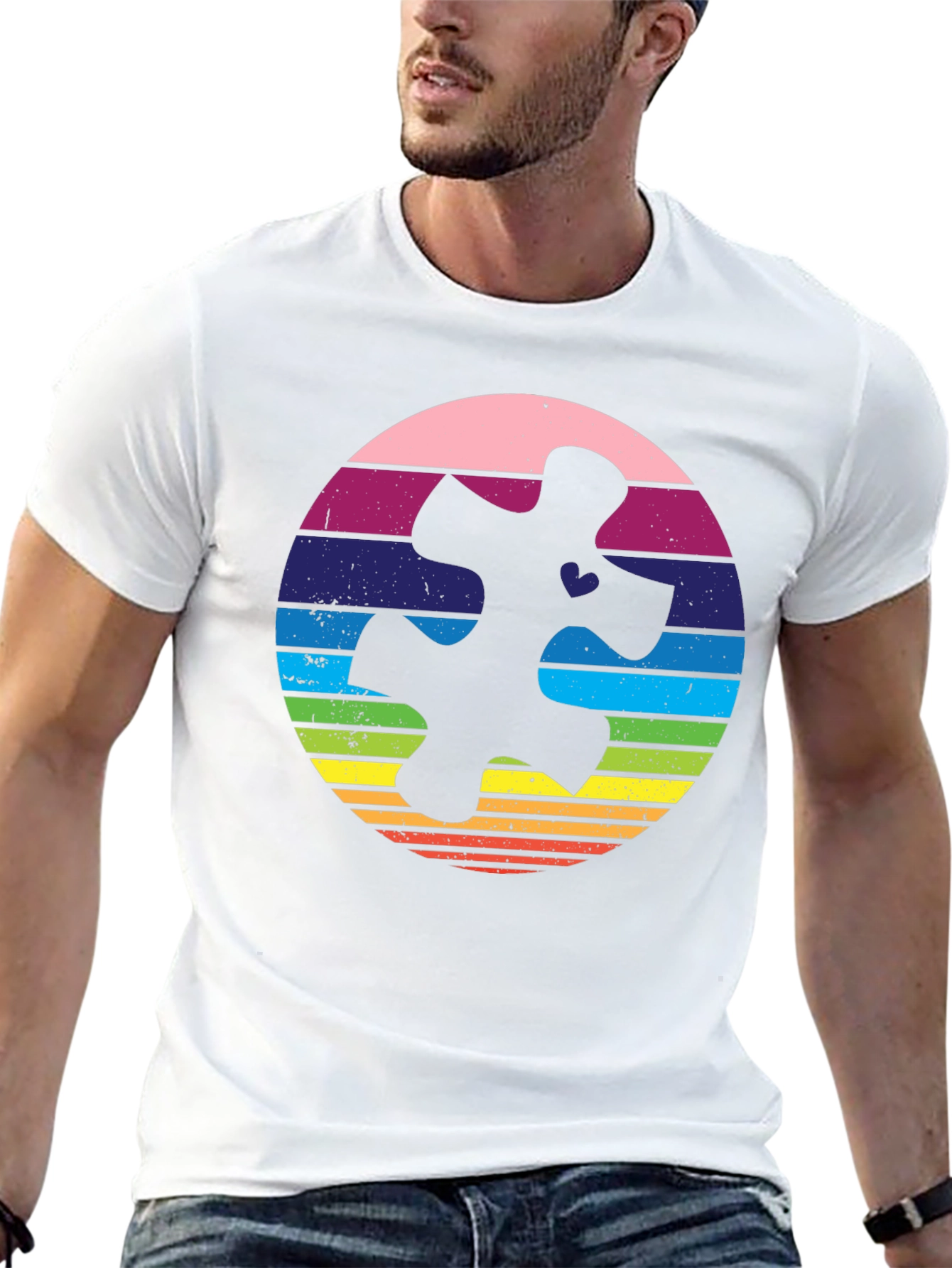 Autism Awareness Puzzle Piece Graphic Tee