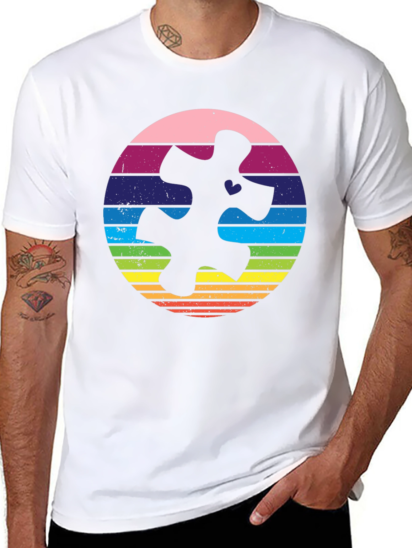 Autism Awareness Puzzle Piece Graphic Tee