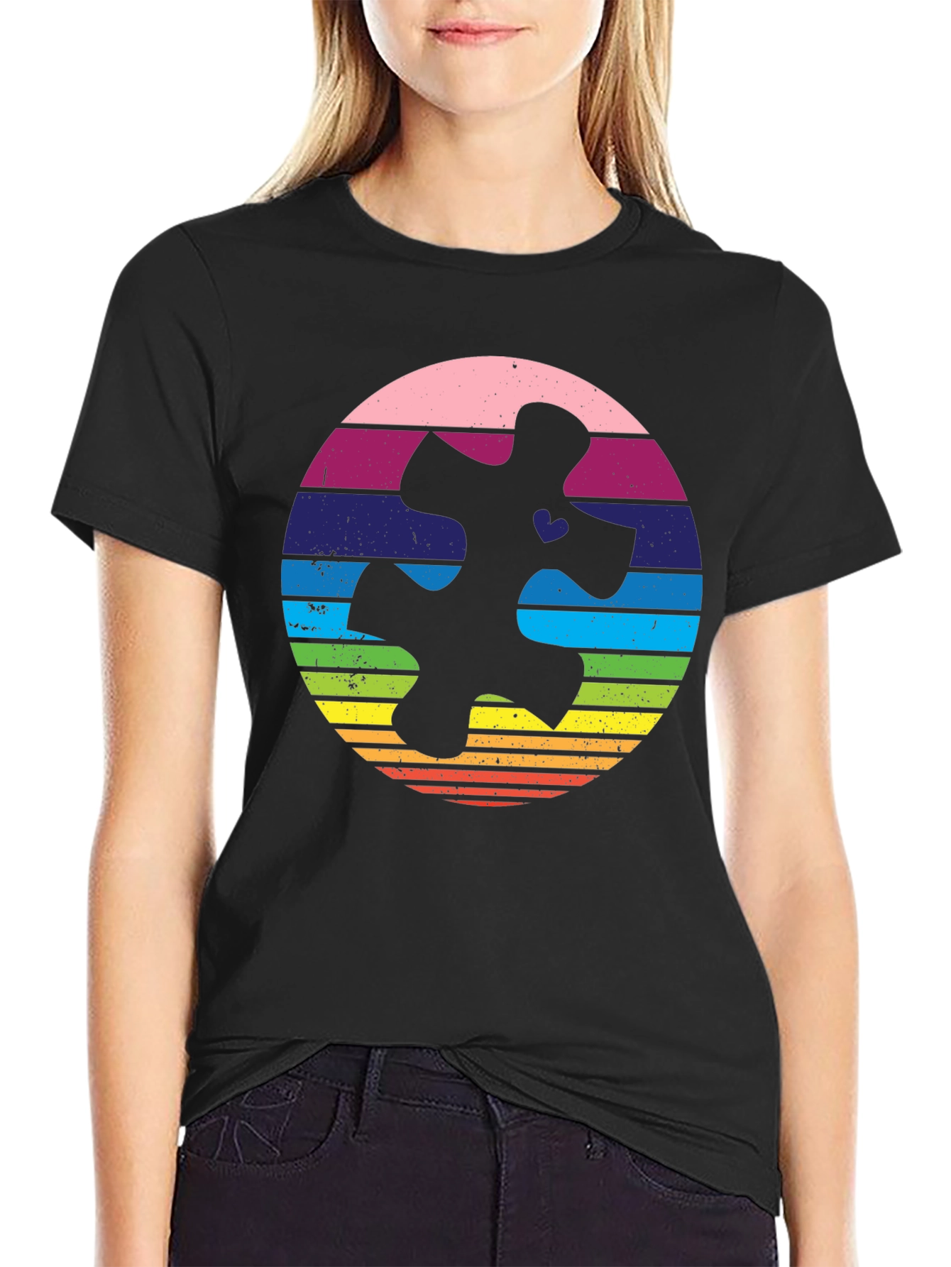 Autism Awareness Puzzle Piece Graphic Tee