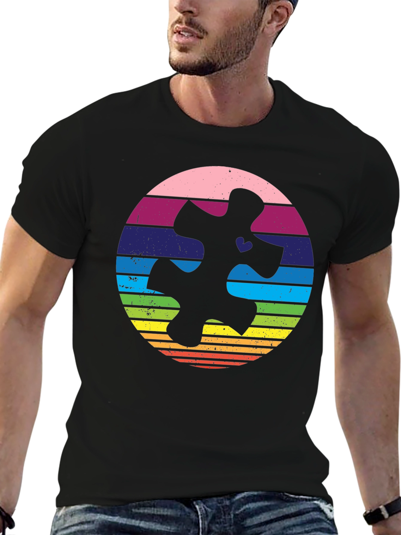 Autism Awareness Puzzle Piece Graphic Tee