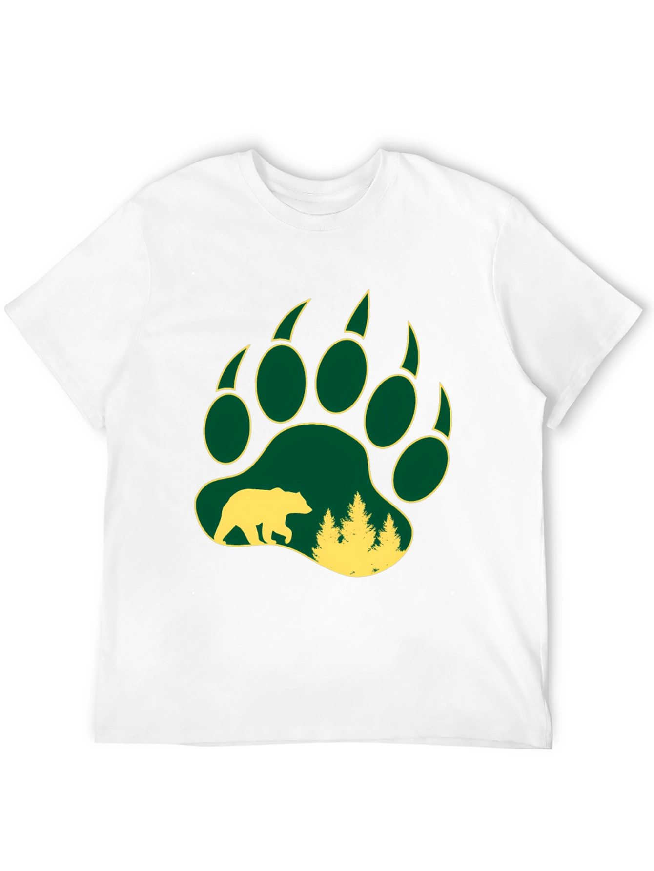 Bear Paw Print T-Shirt - Nature Lover Tee