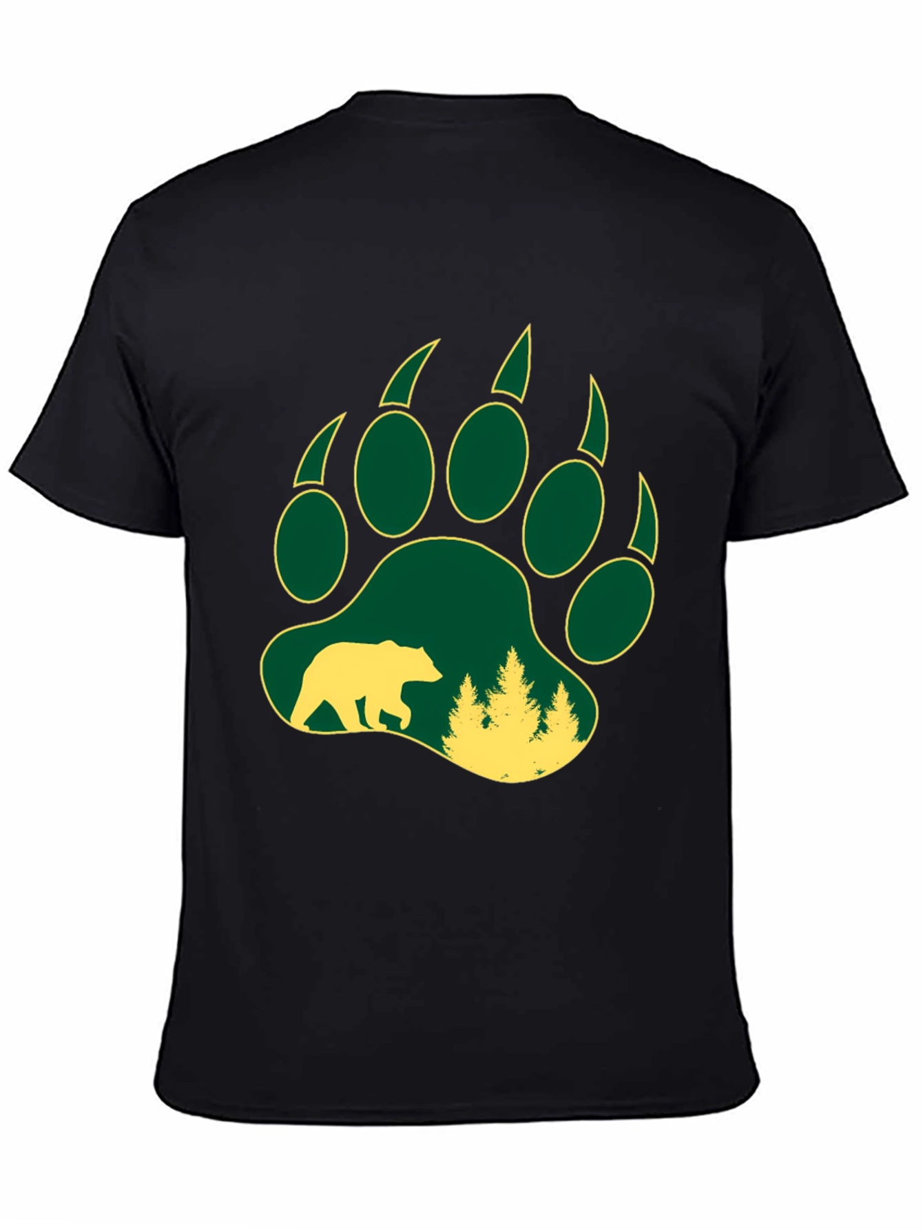 Bear Paw Print T-Shirt - Nature Lover Tee