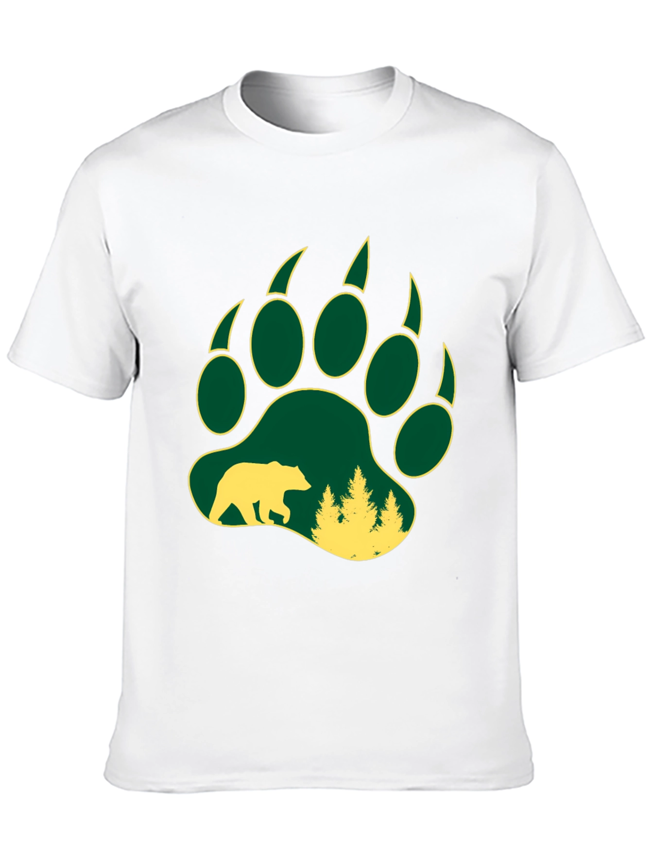 Bear Paw Print T-Shirt - Nature Lover Tee