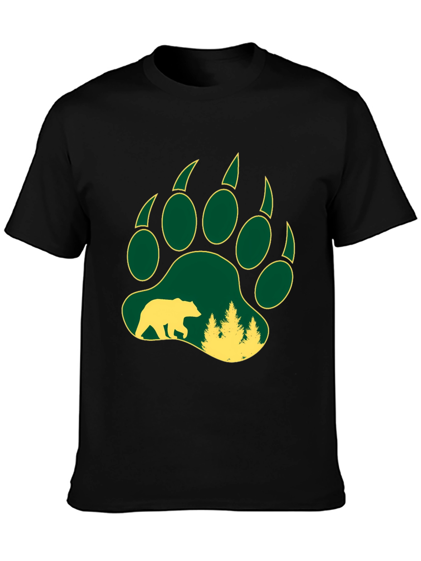 Bear Paw Print T-Shirt - Nature Lover Tee