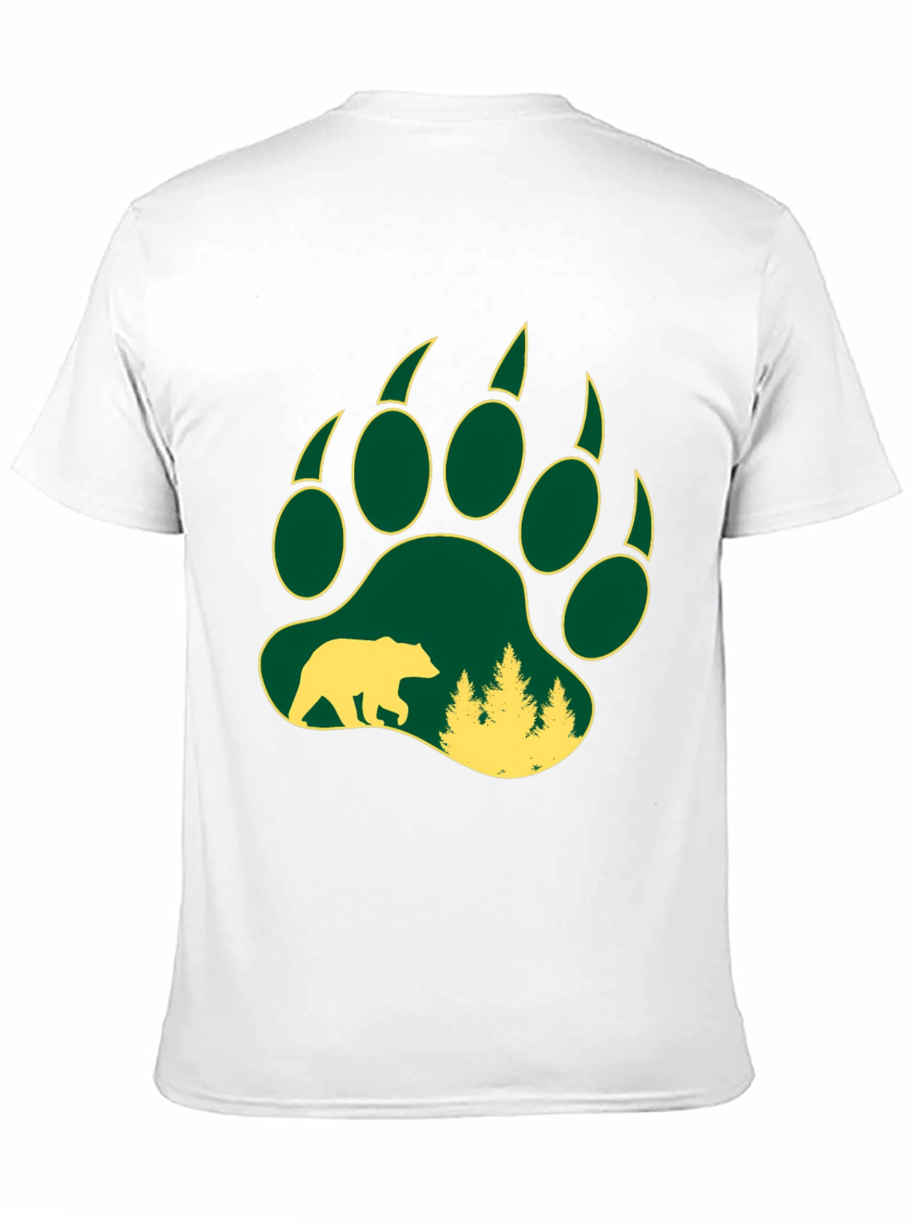 Bear Paw Print T-Shirt - Nature Lover Tee