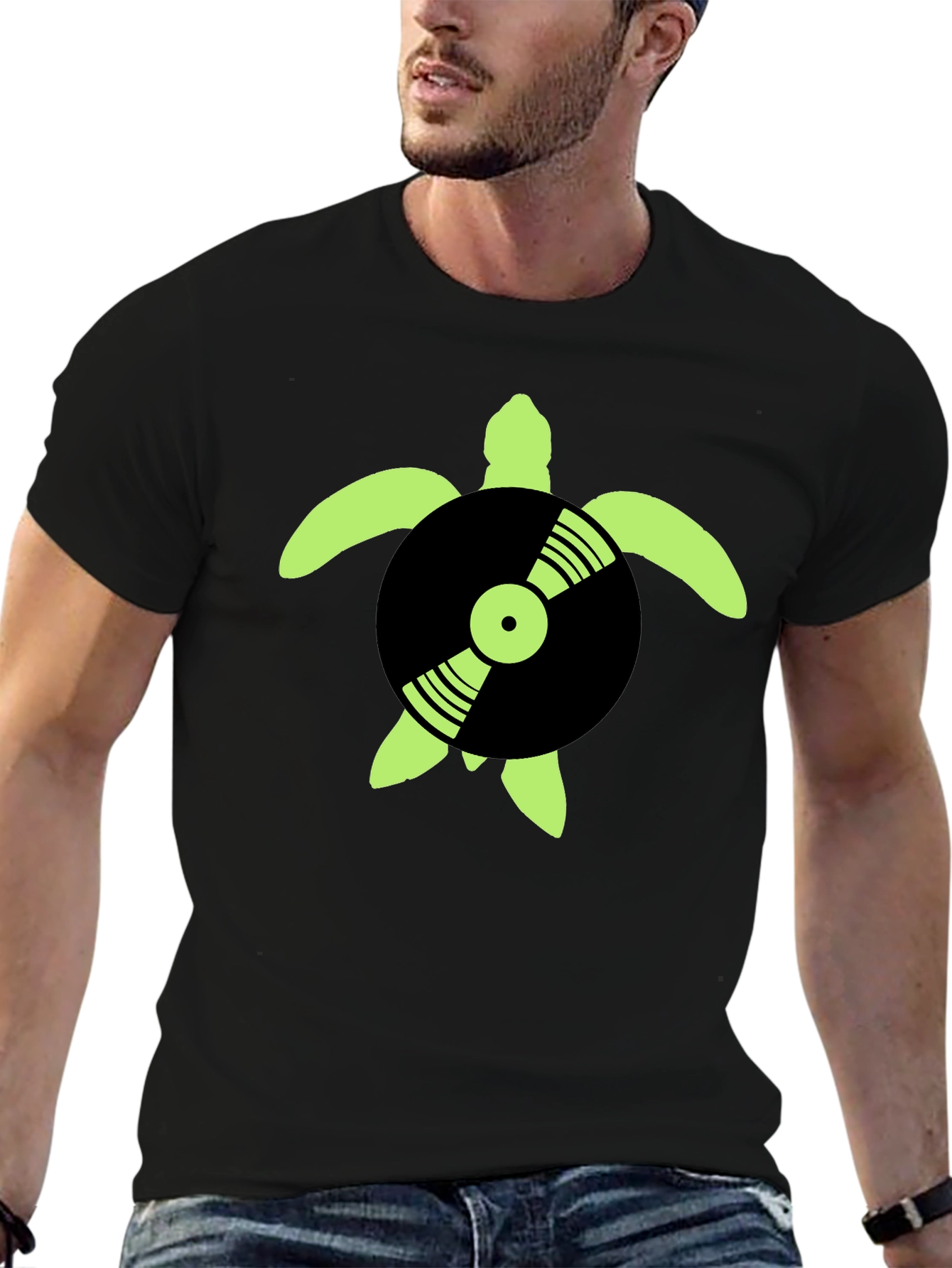 Turtle DJ Black T-Shirt