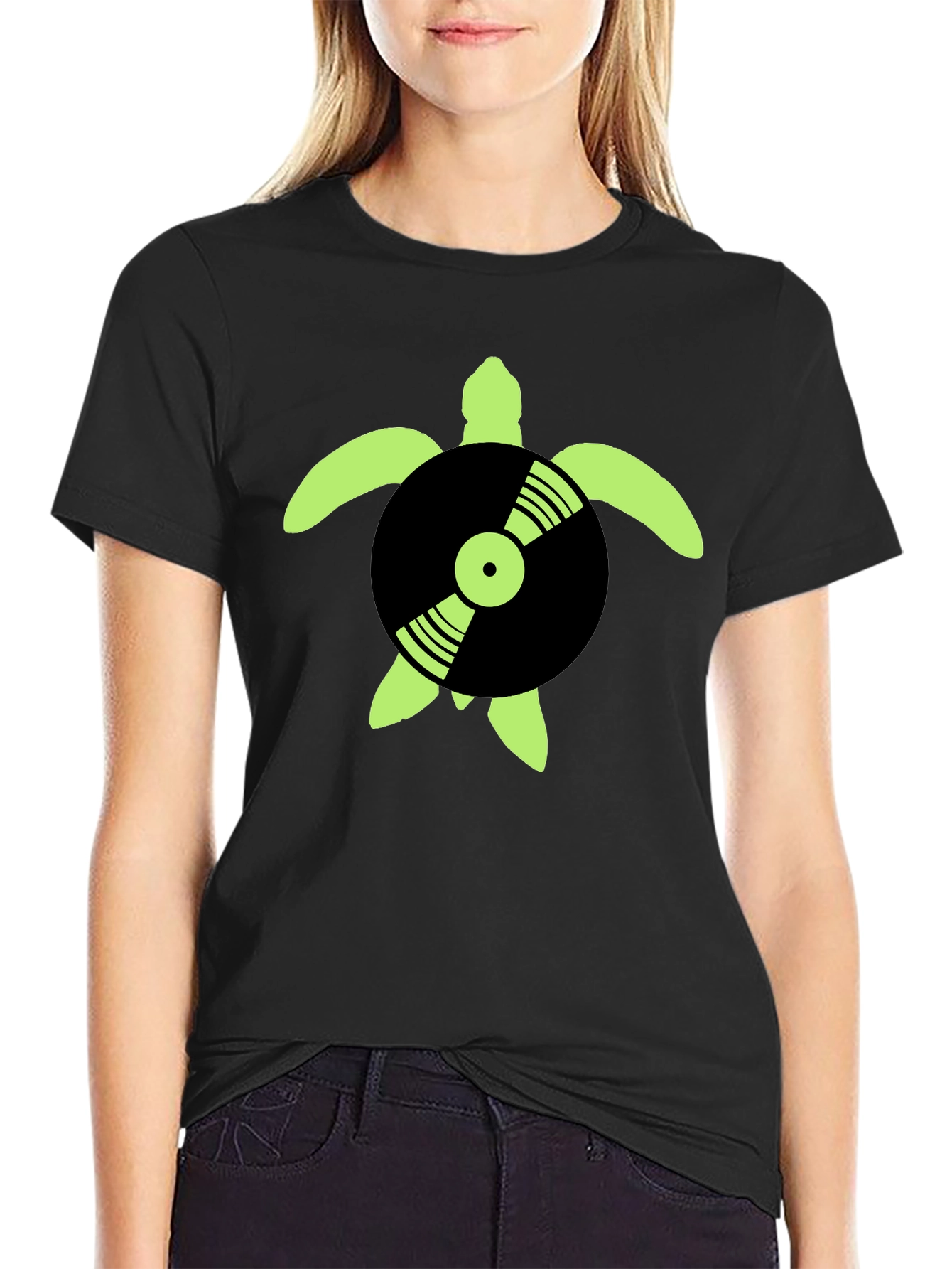 Turtle DJ Black T-Shirt