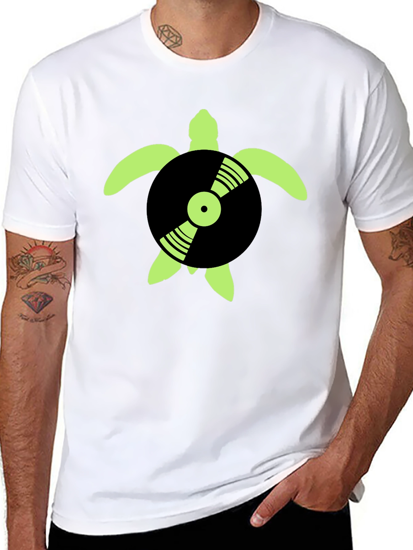 Turtle DJ Black T-Shirt