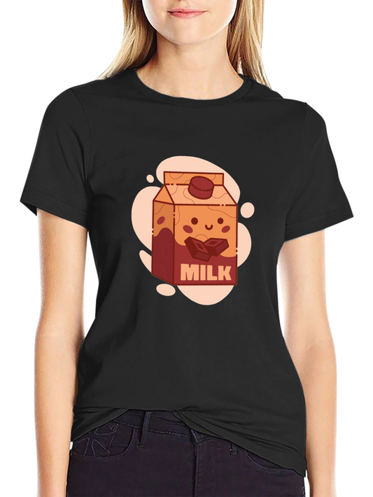 Chocolate Milk Cartoon Graphic Tee