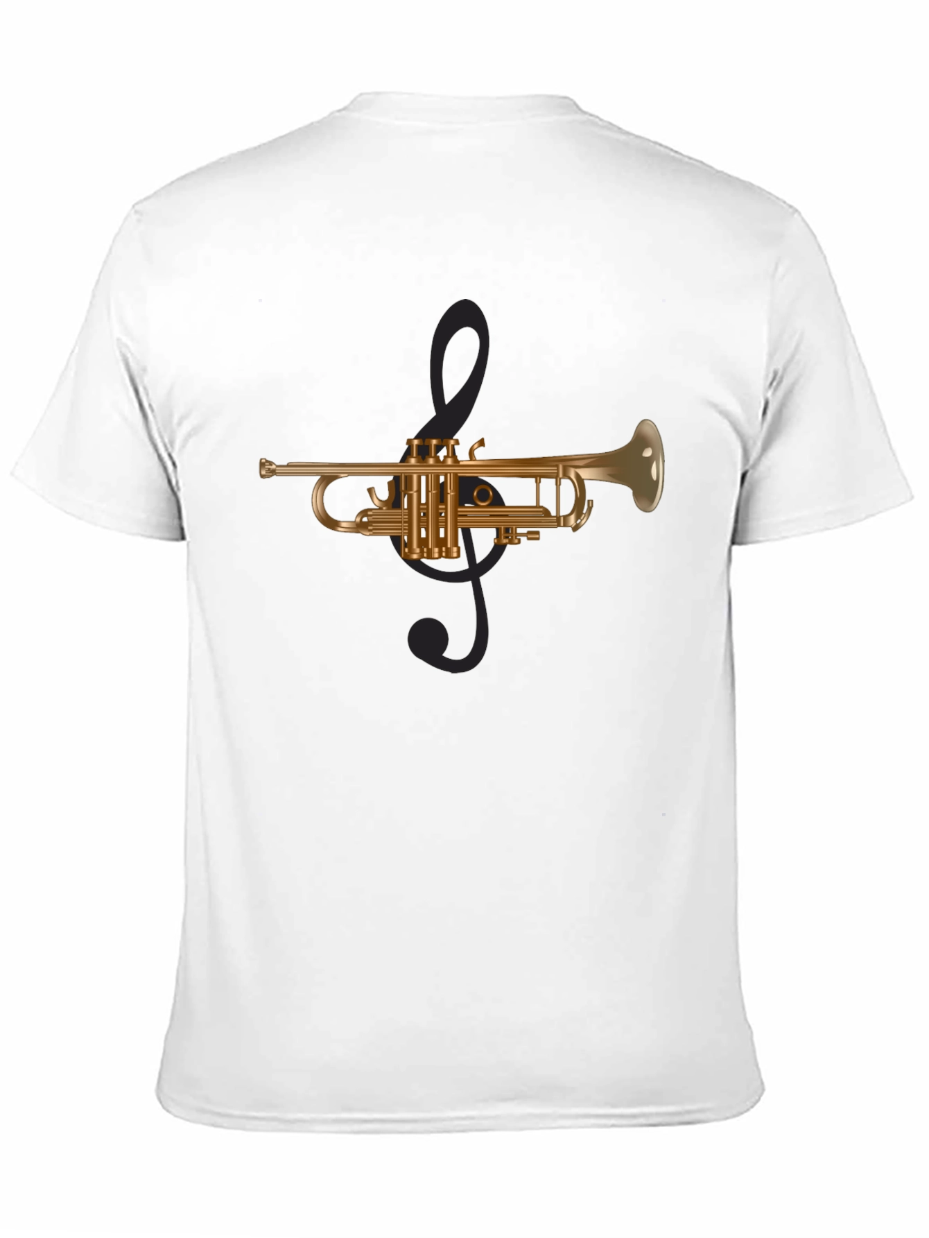 Trumpet Music Tee - Mens Graphic Black T-Shirt