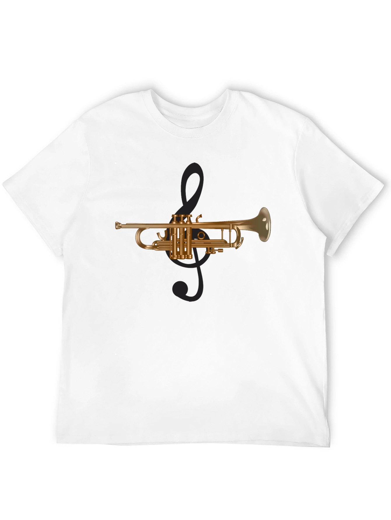 Trumpet Music Tee - Mens Graphic Black T-Shirt