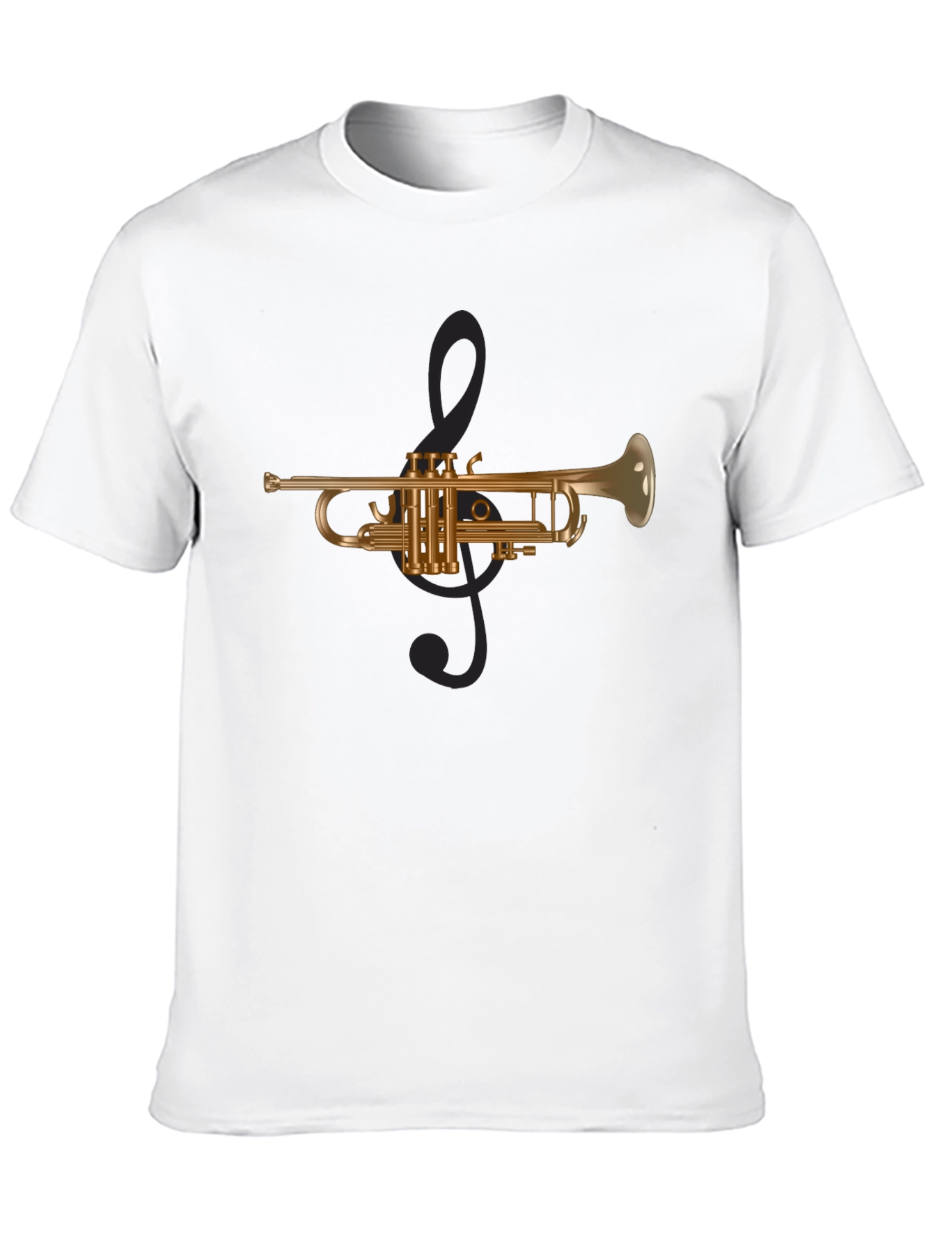 Trumpet Music Tee - Mens Graphic Black T-Shirt