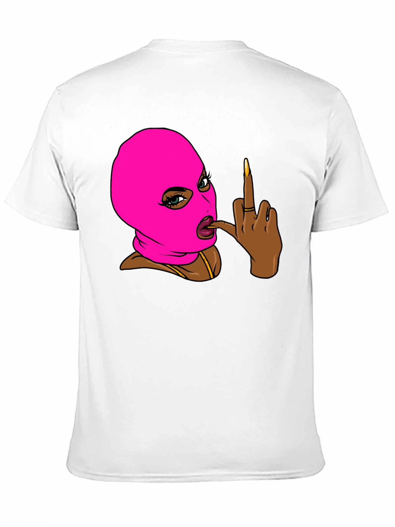 Ski Mask Girl Graphic T-Shirt - Black