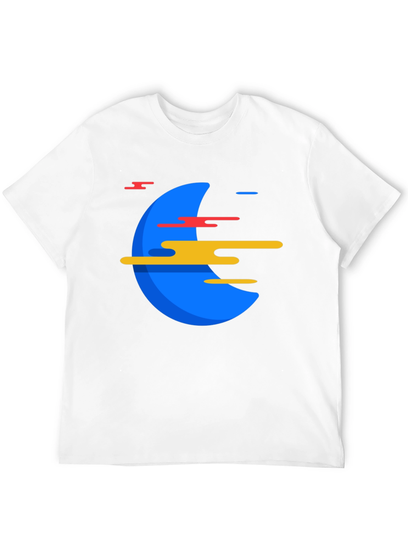 Abstract Graphic Print Mens Black T-Shirt