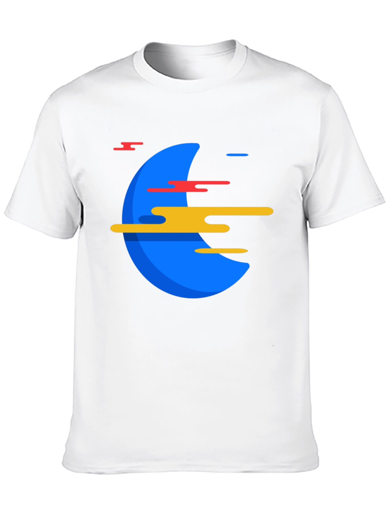 Abstract Graphic Print Mens Black T-Shirt