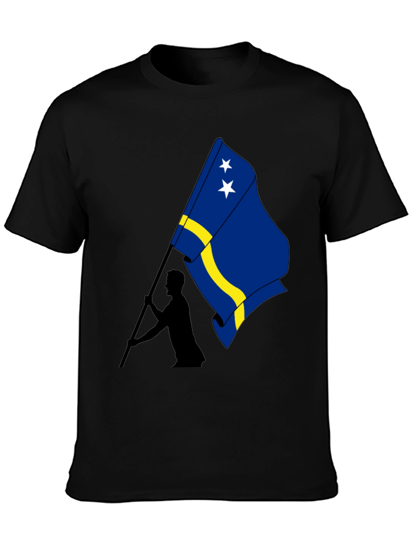 Curaçao Flag Graphic Tee - Black