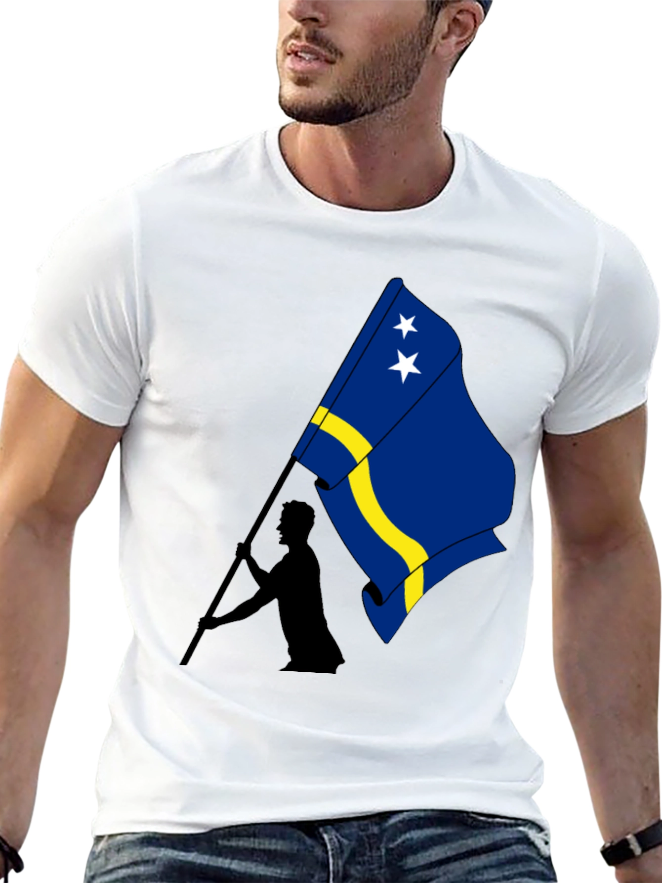 Curaçao Flag Graphic Tee - Black