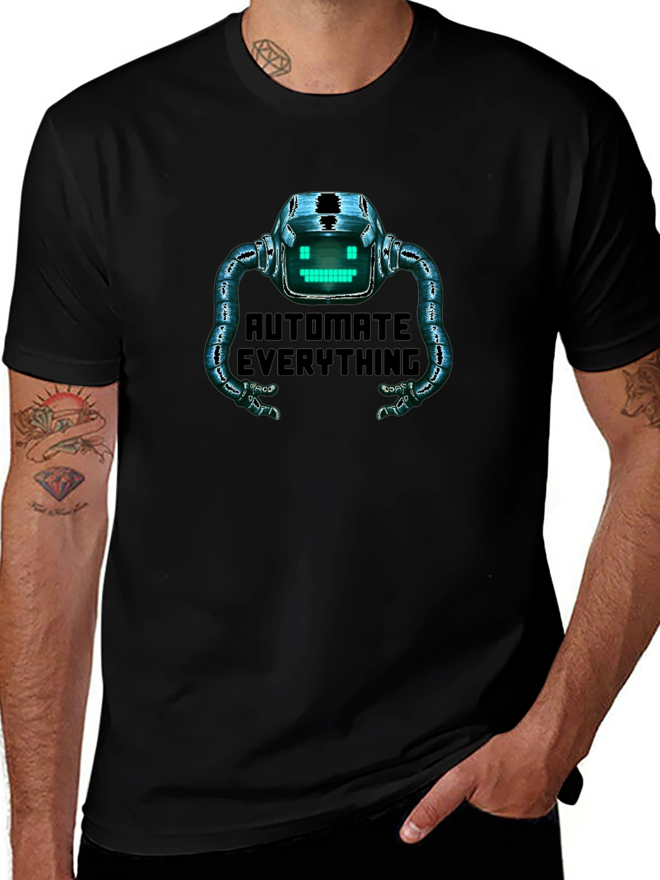 Automate Everything Robot Graphic T-Shirt