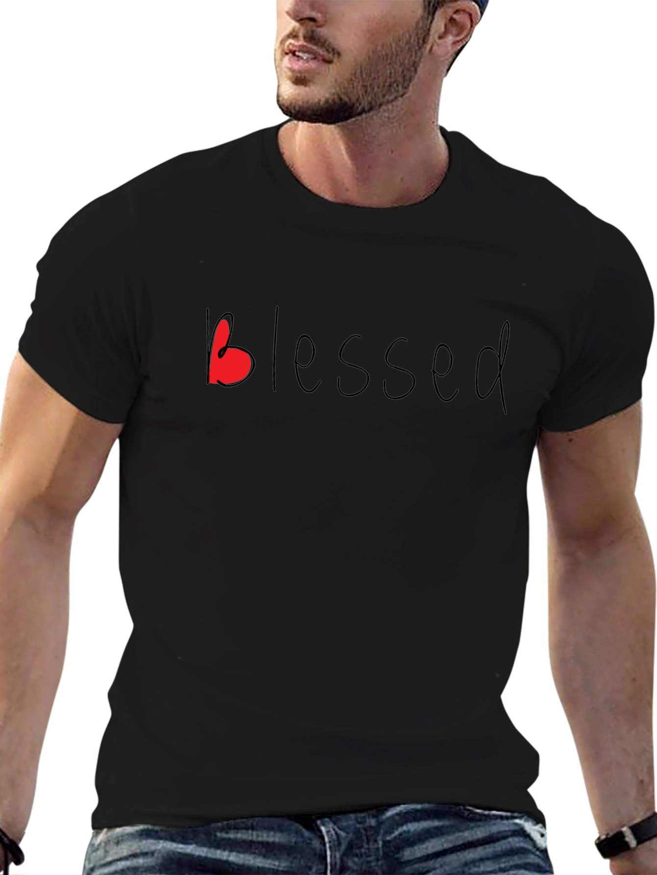 Blessed Graphic Tee - Black Casual Shirt