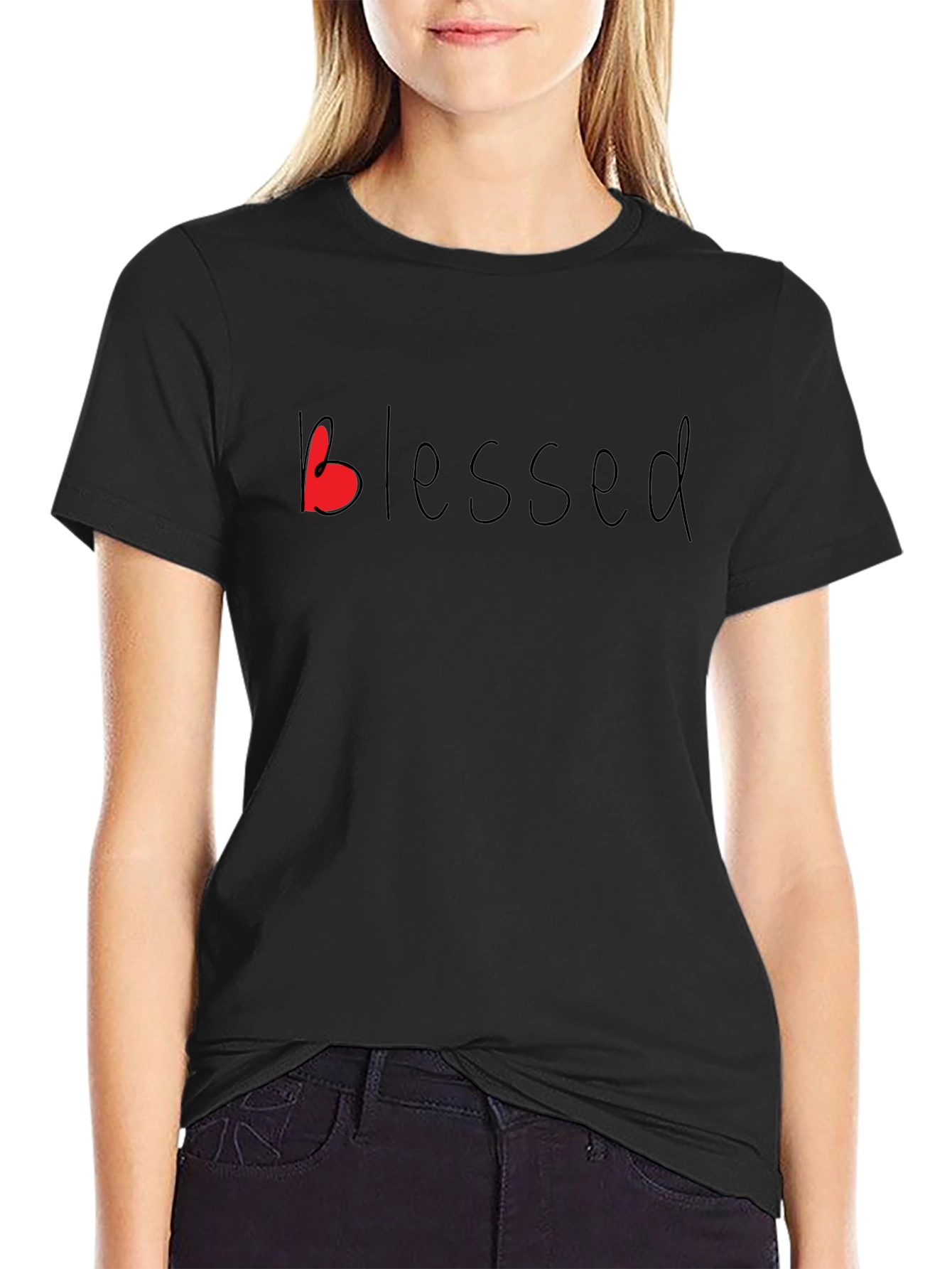 Blessed Graphic Tee - Black Casual Shirt